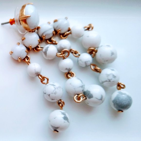 J.crew Candy Dot Chandelier earrings White - Picture 6 of 7